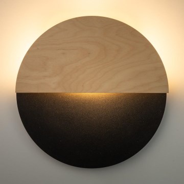 Aplique LED LUNA LED/7W/230V diá. 36 cm negro/beige