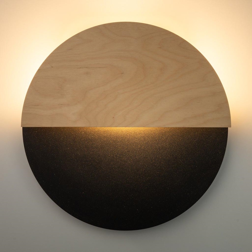 Aplique LED LUNA LED/7W/230V diá. 36 cm negro/beige