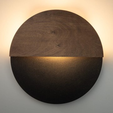 Aplique LED LUNA LED/7W/230V diá. 36 cm negro/marrón