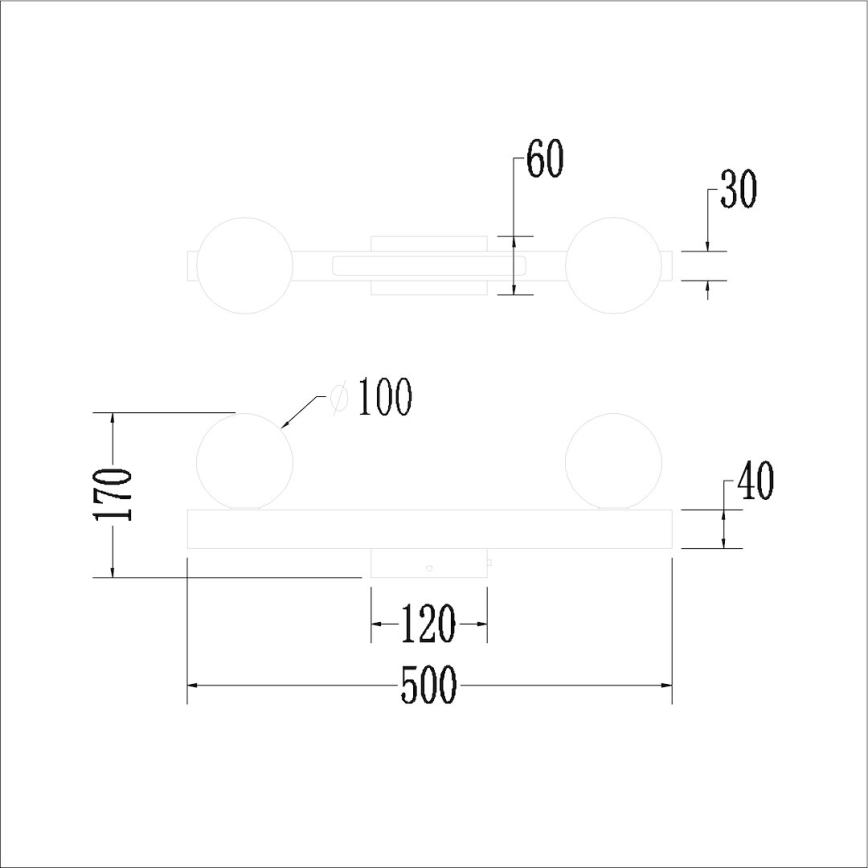 Aplique LED MAGNET LED/13W/230V + 2xG9/60W 3000/4000K blanco