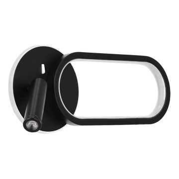 Aplique LED MONET LED/13W/230V + LED/2W 3000/4000/6000K negro