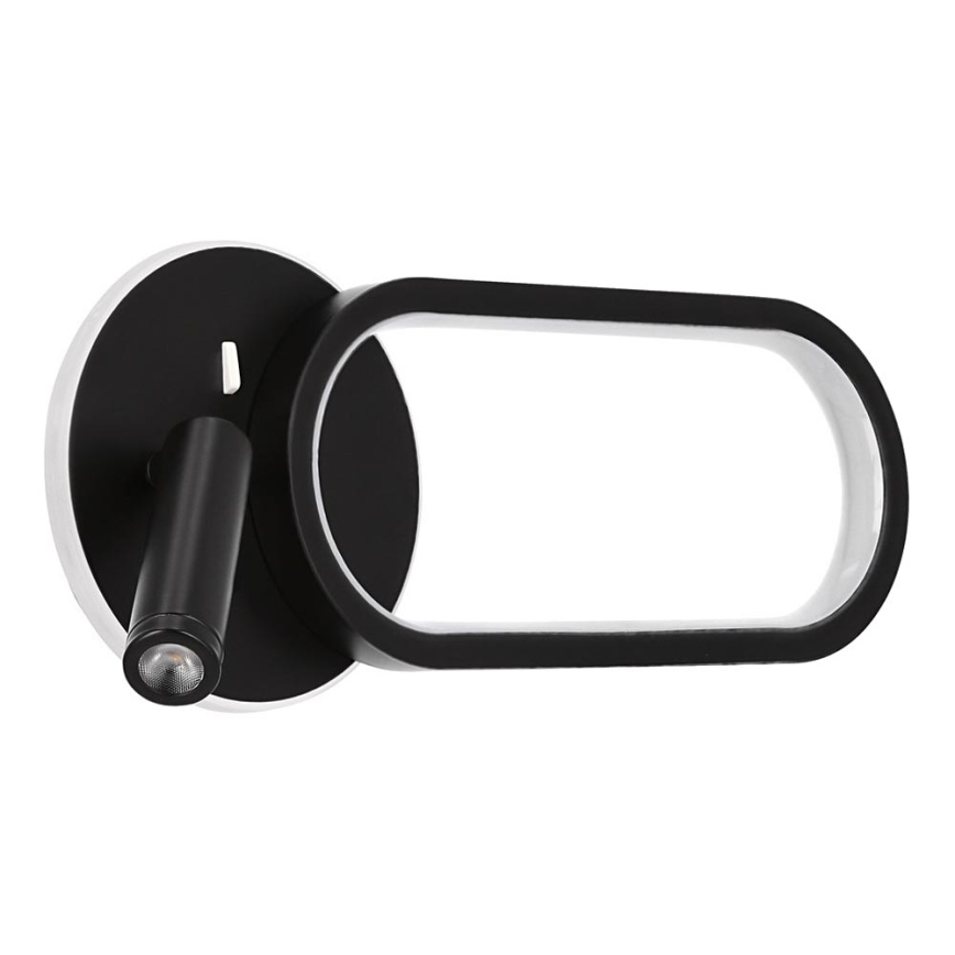 Aplique LED MONET LED/13W/230V + LED/2W 3000/4000/6000K negro