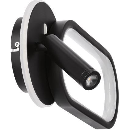 Aplique LED MONET LED/13W/230V + LED/2W 3000/4000/6000K negro