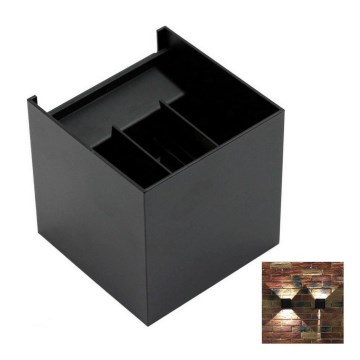 Aplique LED para exterior 2xLED/3W/230V IP54 negro