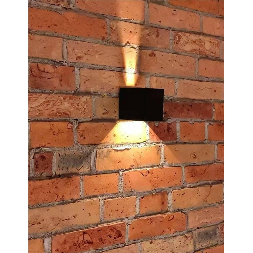 Aplique LED para exterior 2xLED/3W/230V IP54 negro