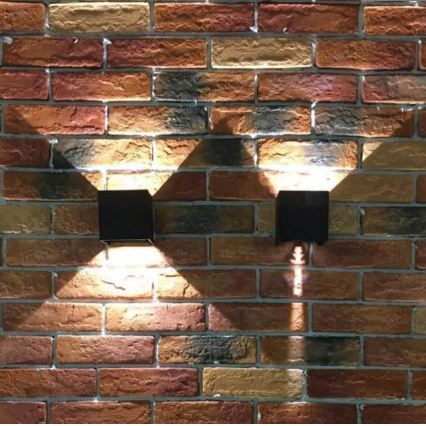 Aplique LED para exterior 2xLED/3W/230V IP54 negro
