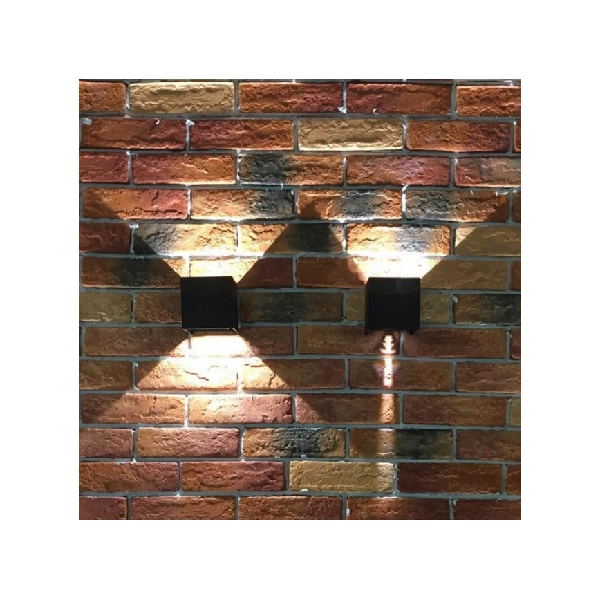 Aplique LED para exterior 2xLED/3W/230V IP54 negro