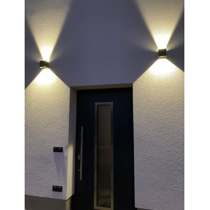 Aplique LED para exterior 2xLED/3W/230V IP54 negro