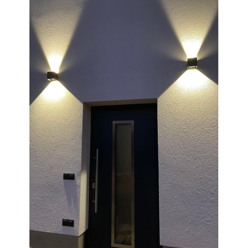 Aplique LED para exterior 2xLED/3W/230V IP54 negro