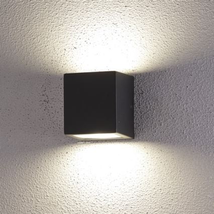 Aplique LED para exterior 2xLED/5W/230V 4000K IP54 negro