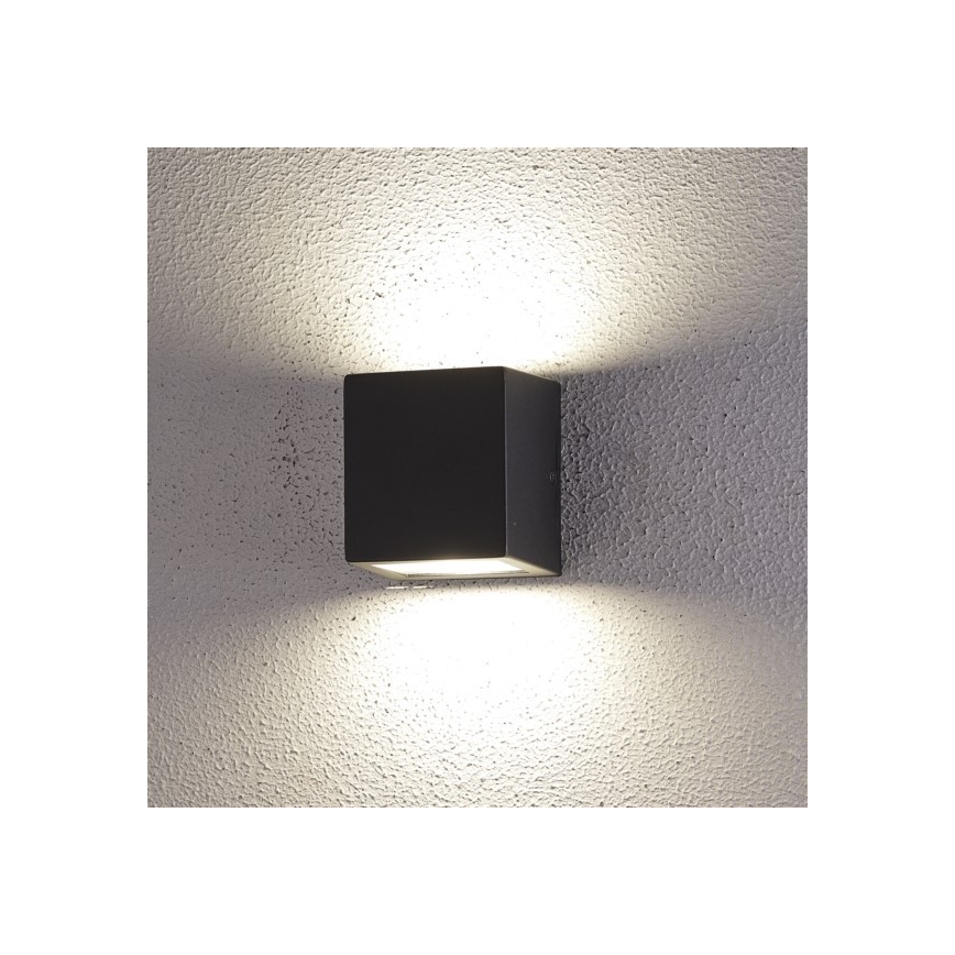 Aplique LED para exterior 2xLED/5W/230V 4000K IP54 negro