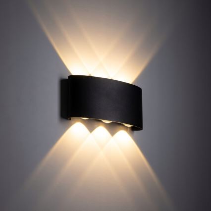 Aplique LED para exterior ARROW 6xLED/1W/230V IP54 negro