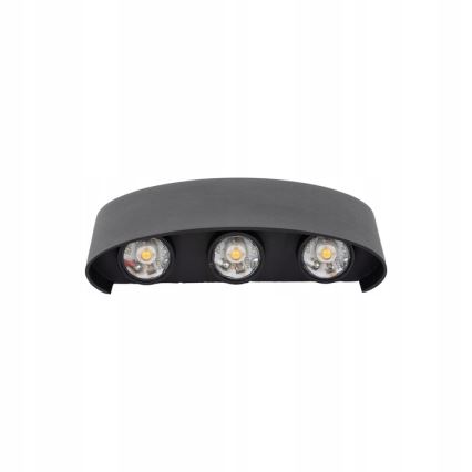 Aplique LED para exterior ARROW 6xLED/1W/230V IP54 negro