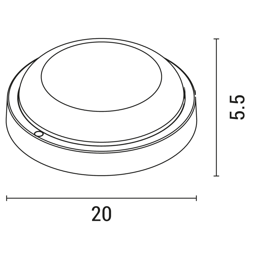 Aplique LED para exterior BULKHEAD LED/18W/230V 3000K IP54 blanco