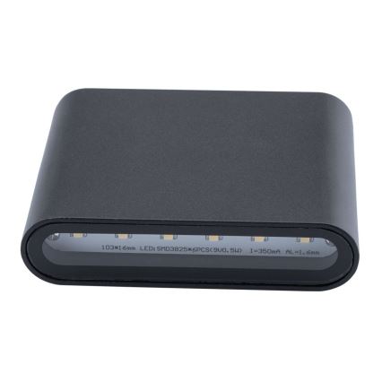 Aplique LED para exterior FLOW 2xLED/3W/230V IP54 negro