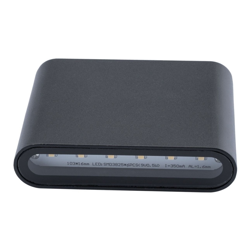Aplique LED para exterior FLOW 2xLED/3W/230V IP54 negro