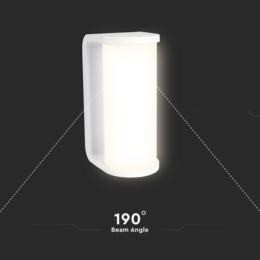 Aplique LED para exterior LED/12W/230V 3000/4200/6500K IP65 blanco