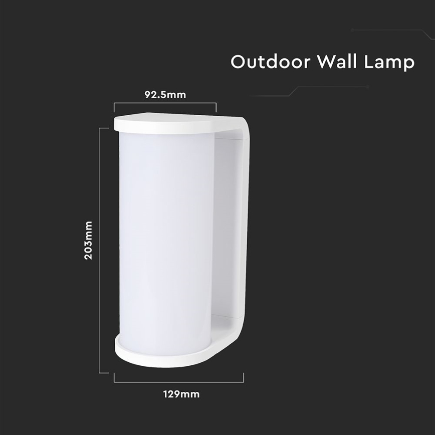 Aplique LED para exterior LED/12W/230V 3000/4200/6500K IP65 blanco