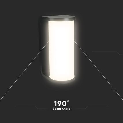 Aplique LED para exterior LED/12W/230V 3000/4200/6500K IP65 negro