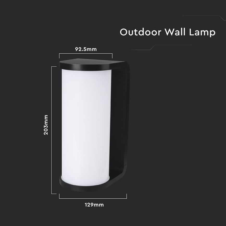 Aplique LED para exterior LED/12W/230V 3000/4200/6500K IP65 negro