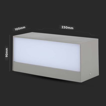 Aplique LED para exterior LED/12W/230V 3000K IP65