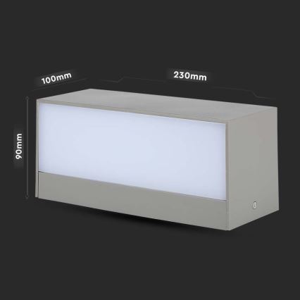 Aplique LED para exterior LED/12W/230V 4000K IP65