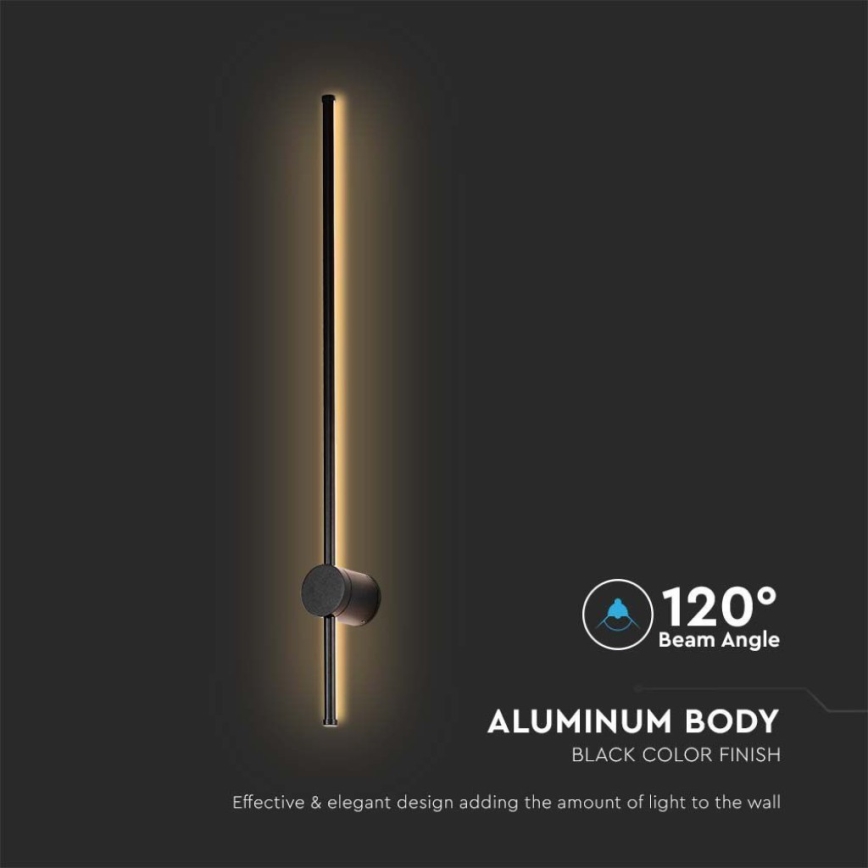 Aplique LED para exterior LED/12W/230V 4000K IP65 negro
