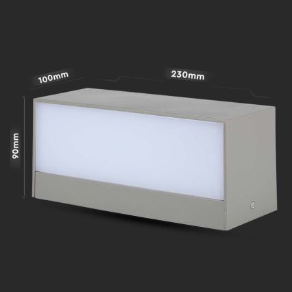 Aplique LED para exterior LED/12W/230V 6400K IP65