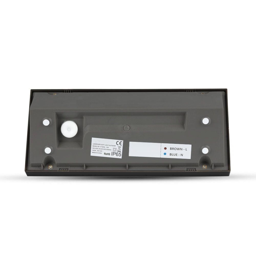 Aplique LED para exterior LED/12W/230V 6400K IP65 negro