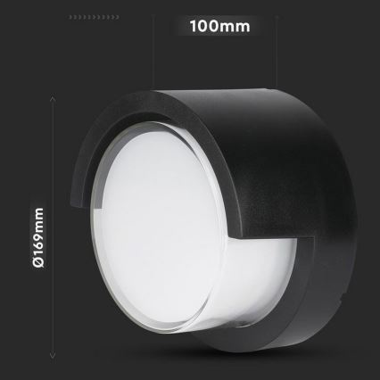 Aplique LED para exterior LED/12W/230V IP65