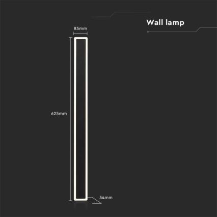 Aplique LED para exterior LED/17W/230V 3000K IP65 negro