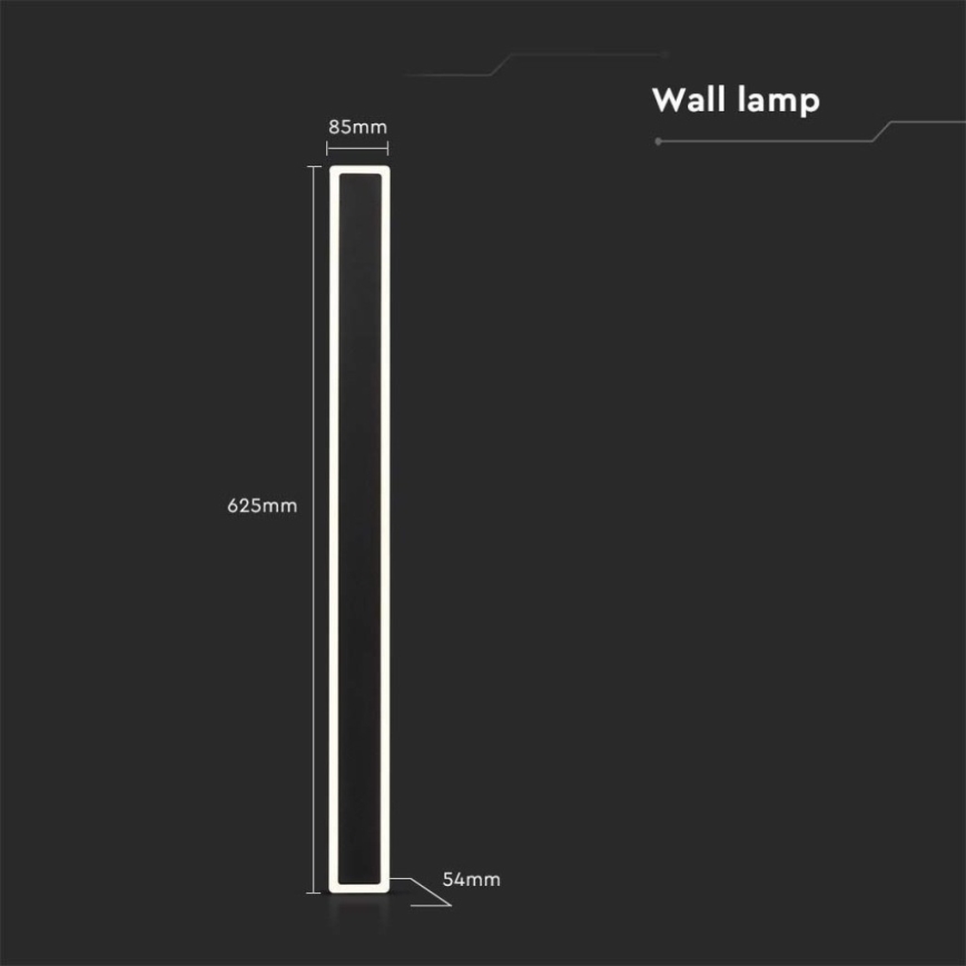 Aplique LED para exterior LED/17W/230V 3000K IP65 negro