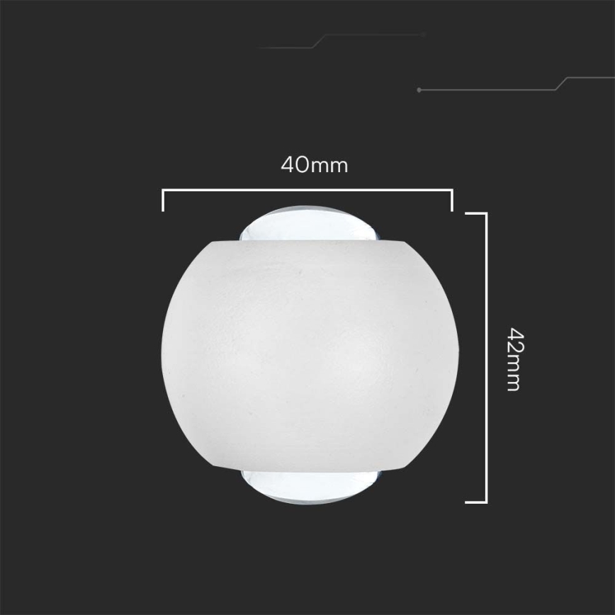 Aplique LED para exterior LED/2W/230V 4000K IP54 blanco