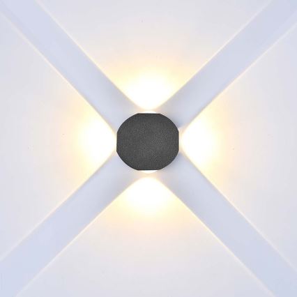 Aplique LED para exterior LED/4W/230V 3000K IP54 negro