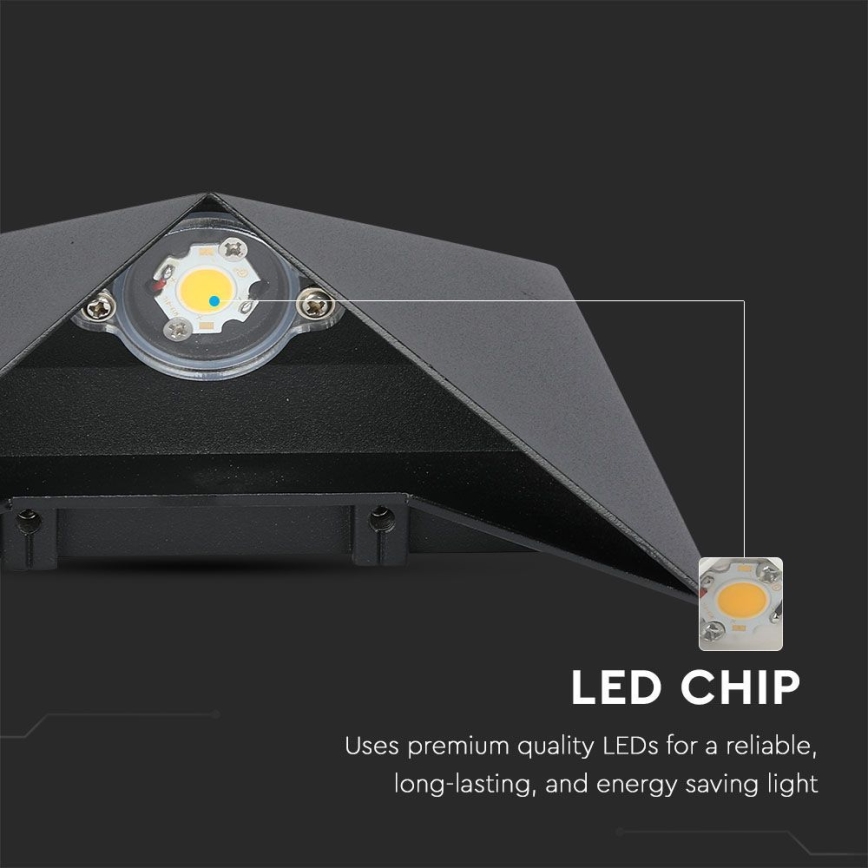Aplique LED para exterior LED/5W/230V 3000K IP65 negro