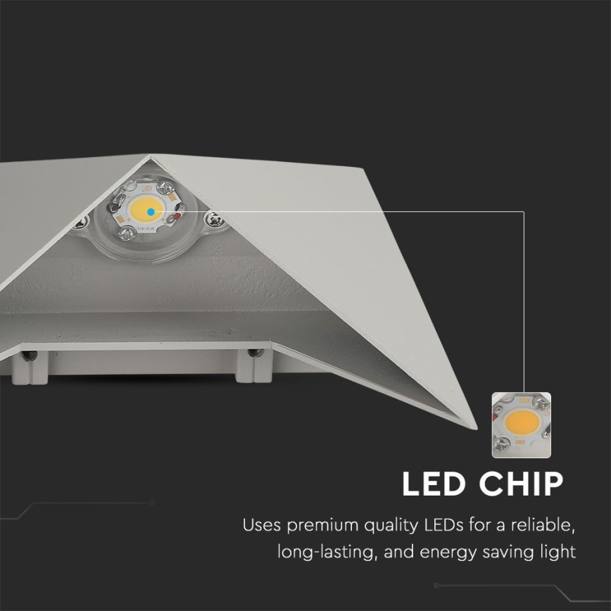 Aplique LED para exterior LED/5W/230V 4000K IP65 gris