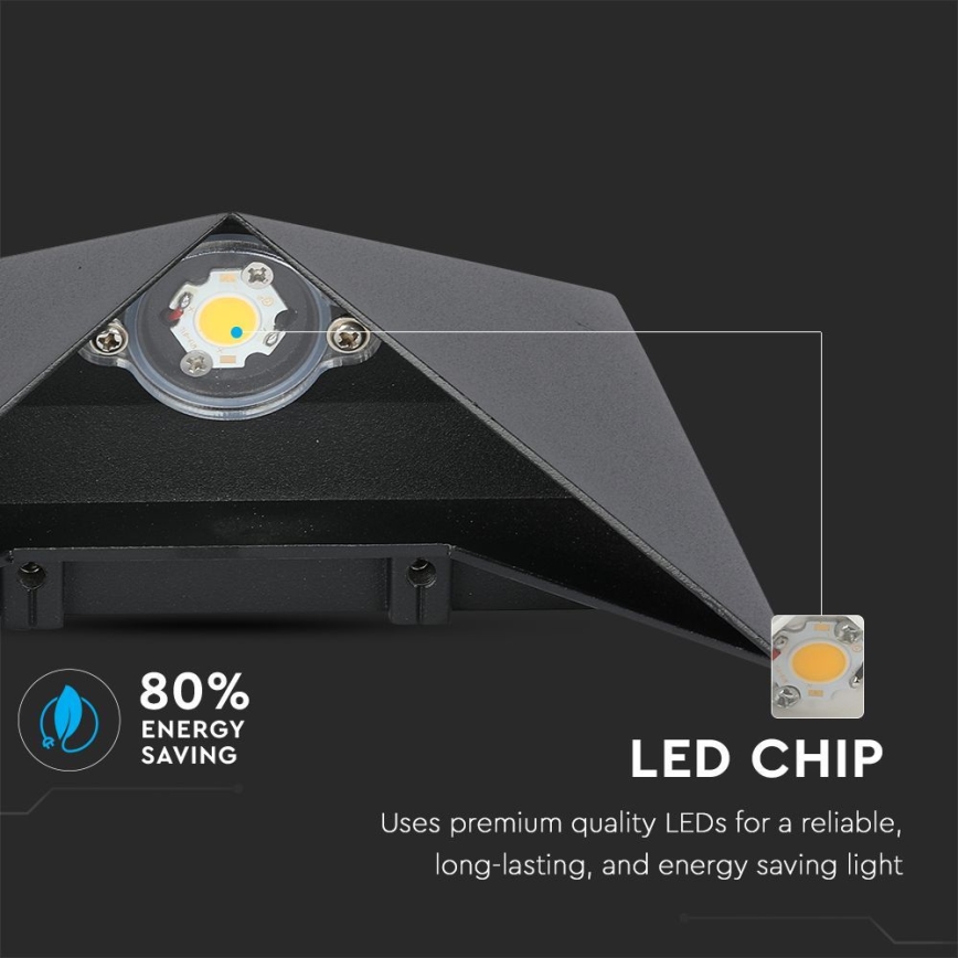 Aplique LED para exterior LED/5W/230V 4000K IP65 negro