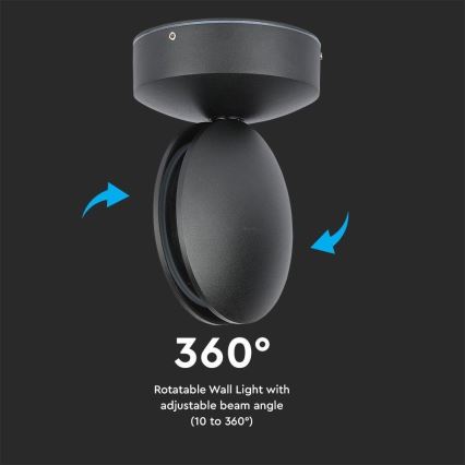 Aplique flexible LED de exterior LED/7W/230V 4000K IP65 negro