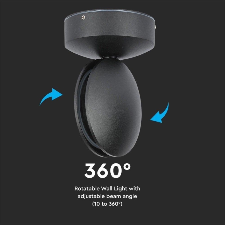 Aplique flexible LED de exterior LED/7W/230V 4000K IP65 negro