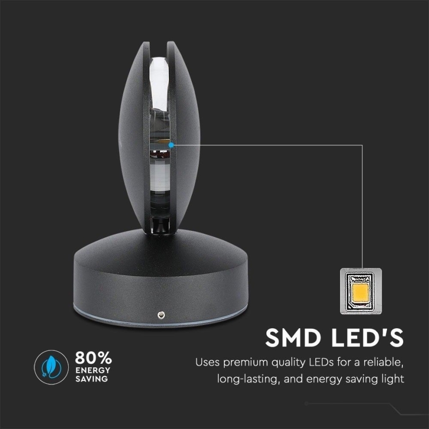 Aplique flexible LED de exterior LED/7W/230V 4000K IP65 negro