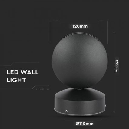 Aplique flexible LED de exterior LED/7W/230V 4000K IP65 negro