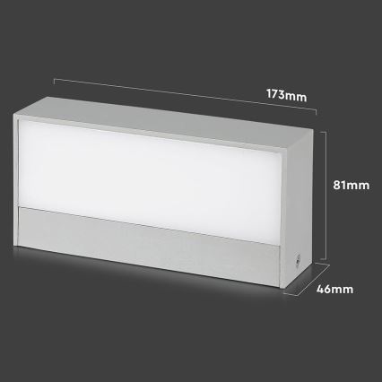 Aplique LED para exterior LED/9W/230V 4000K IP65