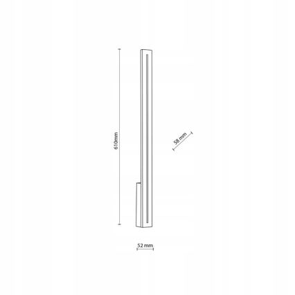 Aplique LED para exterior LINEA LED/12W/230V IP65 61 cm antracita