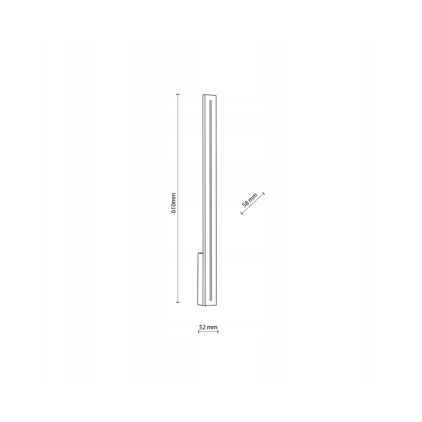 Aplique LED para exterior LINEA LED/12W/230V IP65 61 cm antracita