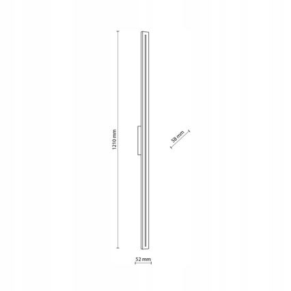 Aplique LED para exterior LINEA LED/30W/230V IP65 121 cm antracita