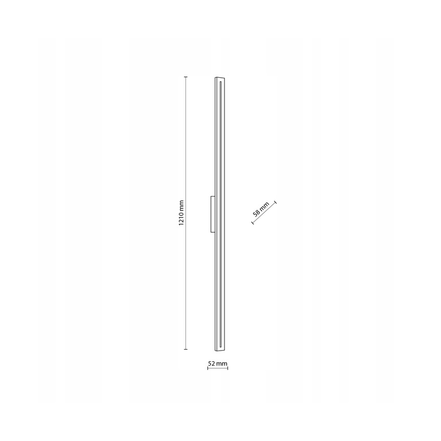 Aplique LED para exterior LINEA LED/30W/230V IP65 121 cm antracita