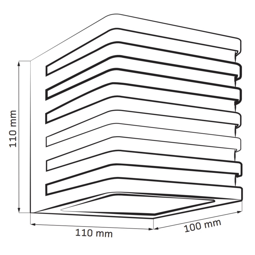 Aplique LED para exterior MAXWELL LED/10W/230V IP54 grafito