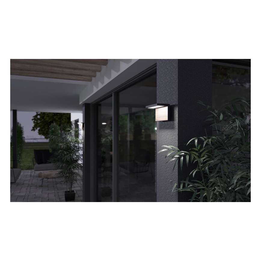 Aplique LED para exterior NATURA LED/12W/230V 4000K IP65 marrón/antracita