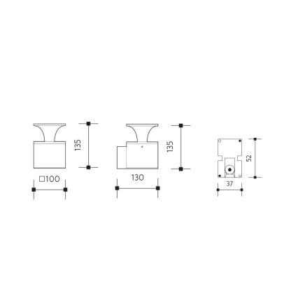 Aplique LED para exterior ORNELA LED/6W/230V 3000K IP54 marrón