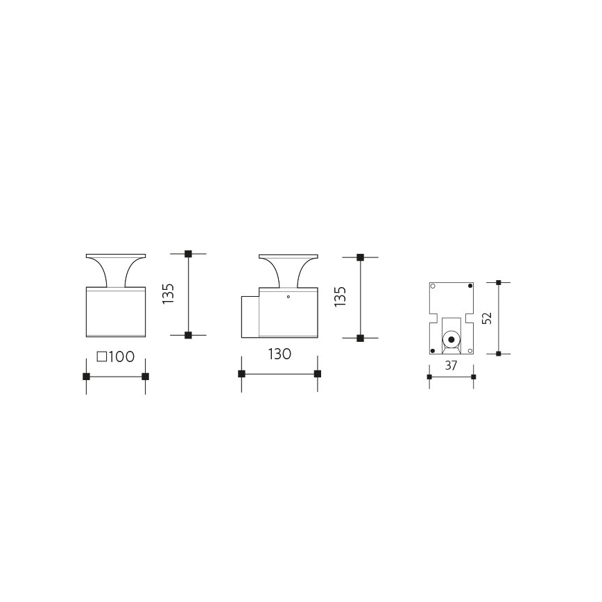 Aplique LED para exterior ORNELA LED/6W/230V 3000K IP54 marrón